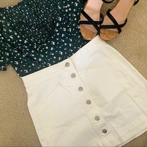 White Denim Madewell Mini skirt